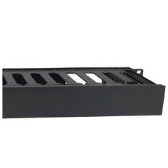 EQUIP - PANNELLO GESTIONE CAVI PER MONTAGGIO RACK 19" 1U, Nero