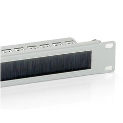 EQUIP - BRUSH PANEL PREMIUM 19" 1U, Acciaio, Grigio Chiaro