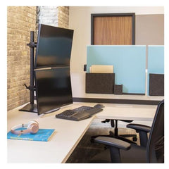 DS100 - SUPPORTO PER 2 MONITOR - VERTICALE (NERO)