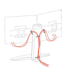 SUPPORTO REGOLABILE DOPPIO MONITOR WIDESCREEN NEO-FLEX® (NERO)