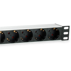 EQUIP - MULTIPRESA 9-BAY SCHUKO DIN49440, Spina SHUKO DIN49440, 1U 19",  Alluminio