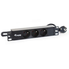 EQUIP - MULTIPRESA 3-BAY NFC 61-314, 10" 1U, Alluminio