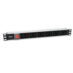 EQUIP - MULTIPRESA 12-BAY IEC 60320 C13, 19" 1U, Alluminio