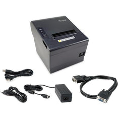 EQUIP - Stampante termica POS per ricevute da 80 mm con taglierina automatica, connessione USB/Ethernet/Seriale/Cassetto