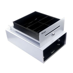 EQUIP - Cassetto registratore di cassa per sistema POS, 4 scomparti per banconote/4 monete, slot per monete rimovibili, connettore RJ11