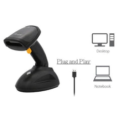 EQUIP - SCANNER WIRELESS DI CODICI A BARRE 2D, Lunga distanza, con Stand