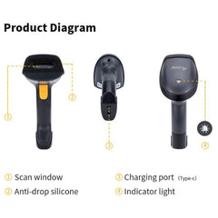 EQUIP - SCANNER CODICI A BARRE 2D WIRELESS Dual Mode 2.4GHz + Bluetooth con Stand
