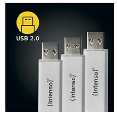 Chiavetta USB 2.0 Intenso Alu Line da 32GB. confezione da 3 pz.