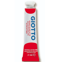 Giotto Tempera Extra in tubetto - confezione 6 pz Rosso scarlatto