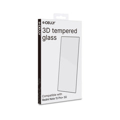 3DGLASS - Vetro 9H con bordo colorato nero per schermo curvo compatibile con Xiaomi Redmi Note 15 Pro+ 5G/ Poco M8 Pro 5G