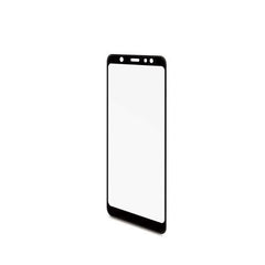 3DGLASS - Vetro 9H con bordo colorato nero per schermo curvo compatibile con Samsung Galaxy A6 2018