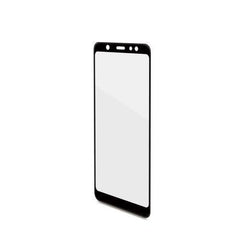 3DGLASS - Vetro 9H con bordo colorato nero per schermo curvo compatibile con Samsung Galaxy A6+ 2018