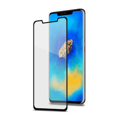 3DGLASS - Vetro 9H con bordo colorato nero per schermo curvo compatibile con Huawei Mate 20 Pro