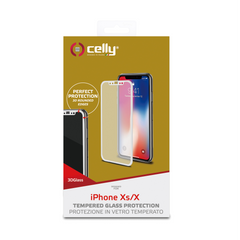 3DGLASS - Vetro 9H con bordo colorato bianco per schermo curvo compatibile con Apple iPhone Xs/ iPhone X