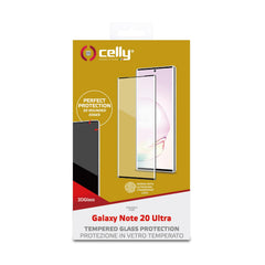 3DGLASS - Vetro 9H con bordo colorato nero per schermo curvo compatibile con Samsung Galaxy Note 20 Ultra