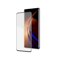 3DGLASS - Vetro 9H con bordo colorato nero per schermo curvo compatibile con Oppo Find X3 Pro 5G/ Find X3 5G