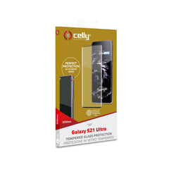 3DGLASS - Vetro 9H con bordo colorato nero per schermo curvo compatibile con Samsung Galaxy S21 Ultra 5G/ Galaxy S21 Ultra 5G Enterprise Edition