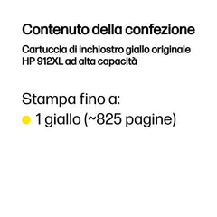 Cartuccia di inchiostro giallo originale HP 912XL ad alta capacità