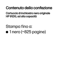 Cartuccia di inchiostro nero originale HP 912XL ad alta capacità