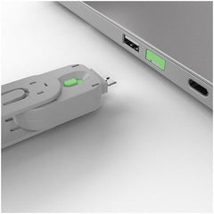 BLOCCA PORTE USB VERDE + 4 SERRATURE