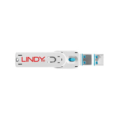 BLOCCA PORTE USB BLU + 4 SERRATURE
