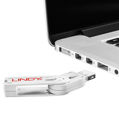 BLOCCA PORTE USB BIANCO + 4 SERRATURE
