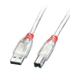 Cavo USB 2.0 Tipo A/B Trasparente, 0.2m