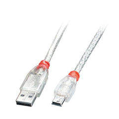 Cavo USB 2.0 Tipo A a Mini-B Trasparente 2m
