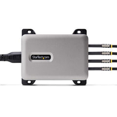 Caricatore USB-C a 4 porte multidispositivo, 240W totali, porta singola 140W EPR, PD 3.1, porte con blocco a vite, montaggio su superficie, ideale per sale riunioni