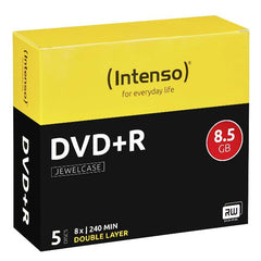 DVD+R DL 8.5 GB - 8X - JEWEL CASE 5PZ.