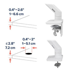 BRACCIO PER MONITOR DA SCRIVANIA HX (BIANCO)