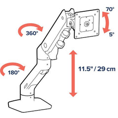 BRACCIO PER MONITOR DA SCRIVANIA HX (BIANCO)