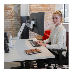 BRACCIO PER DOPPIO MONITOR DA SCRIVANIA LX DUAL DIRECT (BIANCO)