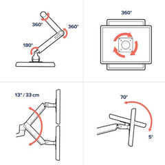 BRACCIO PER DUE MONITOR SOVRAPPOSTI LX (BIANCO)