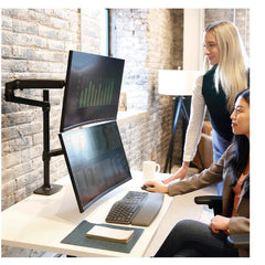 BRACCIO PER DUE MONITOR SOVRAPPOSTI LX-PALO ALTO (NERO)