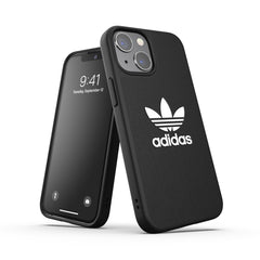 ADIDAS ORIGINALS - Cover in TPU flessibile con bordi rialzati colore nero compatibile con Apple iPhone 13 Mini