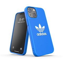 ADIDAS ORIGINALS - Cover in TPU flessibile con bordi rialzati colore azzurro compatibile con Apple iPhone 13 Mini