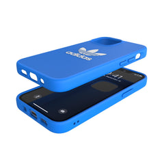ADIDAS ORIGINALS - Cover in TPU flessibile con bordi rialzati colore azzurro compatibile con Apple iPhone 13 Mini