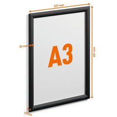 CORNICE A SCATTO IN ALLUMINIO A3 - NERO
