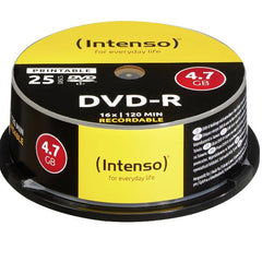 DVD-R 4.7 GB - 16X - SPINDLE 25 PZ. PRINTABLE