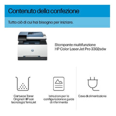 Stampante multifunzione HP Color LaserJet Pro 3302sdw