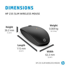 Mouse wireless slim HP 235