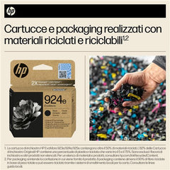 Cartuccia di inchiostro nero originale HP 924e EvoMore