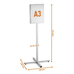 INFO STAND OUTDOOR A3 - ESPOSITORE DA PAVIMENTO DA ESTERNO - GRIGIO ANTRACITE