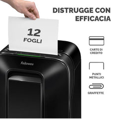 Distruggi documenti a microframmento LX201 da scrivania con INTELLIBAR nero