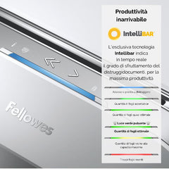 Distruggi documenti a microframmento LX201 da scrivania con INTELLIBAR bianco