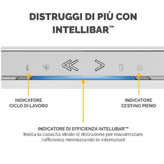Distruggi documenti a microframmento LX201 da scrivania con INTELLIBAR bianco