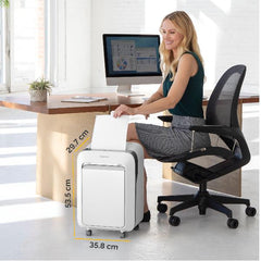 Distruggi documenti a microframmento LX211 per piccolo ufficio con INTELLIBAR bianco