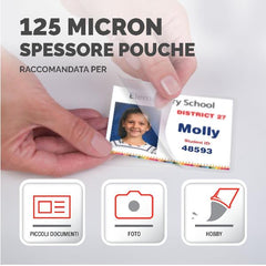 Pouches lucide 125 micron formato 54x86mm