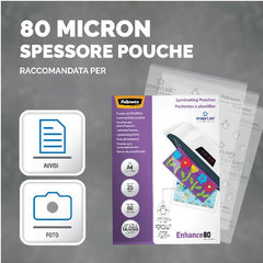 ImageLast Pouches plastificazione A4 80 Mic - cf.25